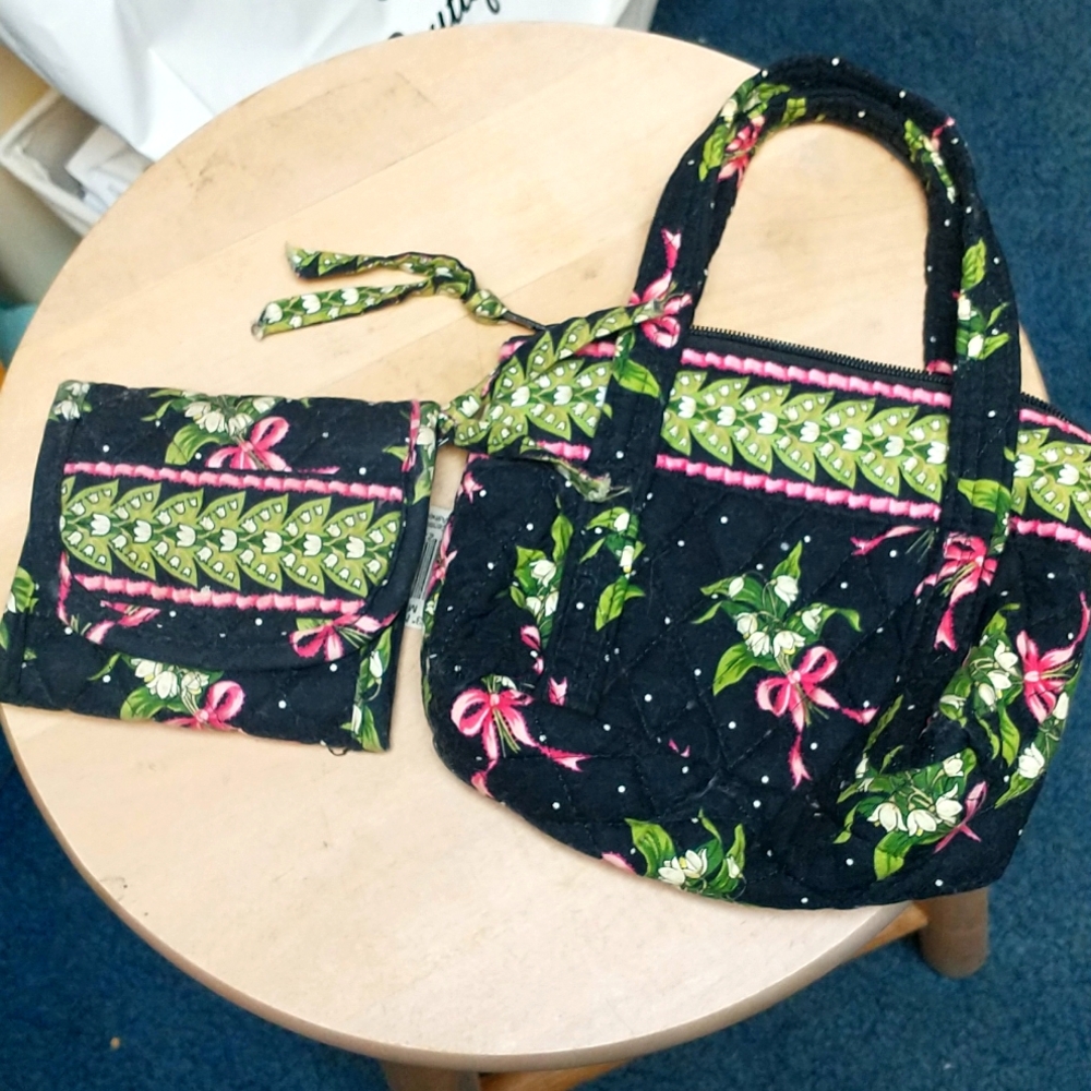 Vintage retired Vera Bradley wallet and small handbag